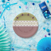 Floral en gebundeld ontwerp papieren bordje (Feest)