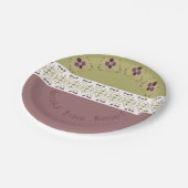 Floral en gebundeld ontwerp papieren bordje (Gekanteld)