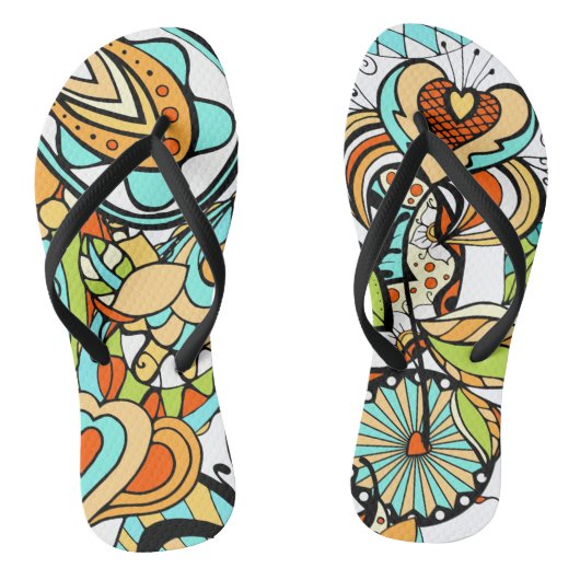 Floral en glamour naadloos modern teenslippers (Voetbed)