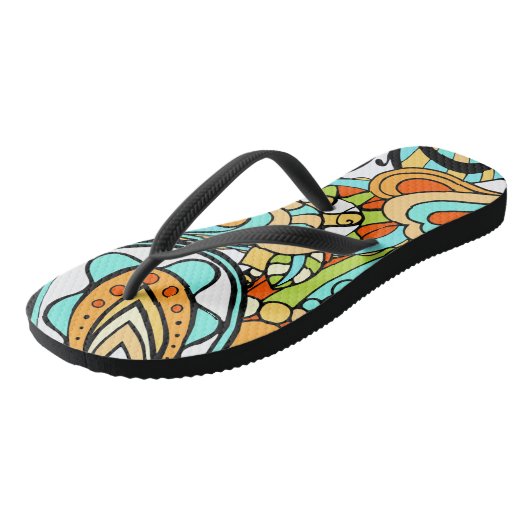 Floral en glamour naadloos modern teenslippers (Schuin)