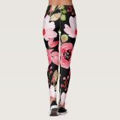 Floral en glamour naadloos patroonkleurig leggings (Achterkant)