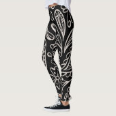 Floral en glamour naadloos patroonmodern leggings (Links)