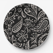 Floral en glamour naadloos patroonmodern papieren bordje (Voorkant)