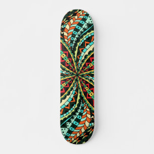 Floral en glamour naadloos stijlvol persoonlijk skateboard