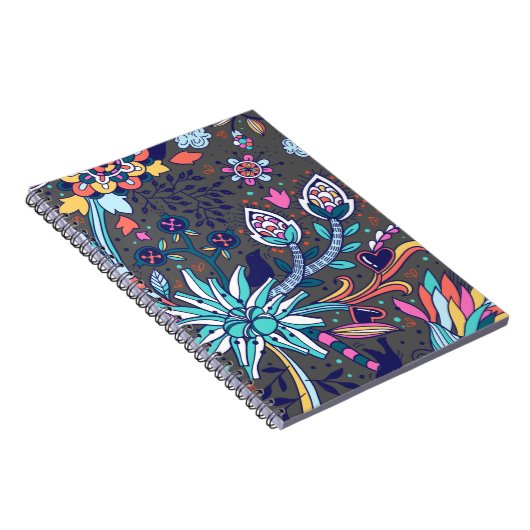 Floral en glamour naadloze lentekuut notitieboek (Rechterzijde)