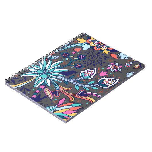 Floral en glamour naadloze lentekuut notitieboek (Linkerzijde)