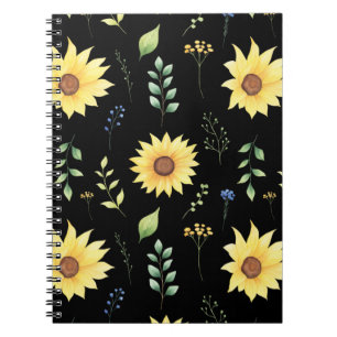 Floral en glamour naadloze patroonlente notitieboek