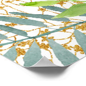 Floral en Glitter Brunch Vrijgezellenfeest Poster (Hoek)