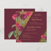 Floral en Gold Bridal Shower Kaart (Voorkant / Achterkant)