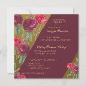 Floral en Gold Bridal Shower Kaart (Voorkant)