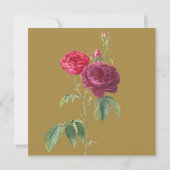 Floral en Gold Bridal Shower Kaart (Achterkant)