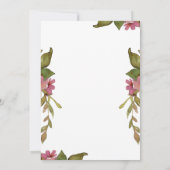 Floral en Greenery Foto Wedding Save The Date (Achterkant)