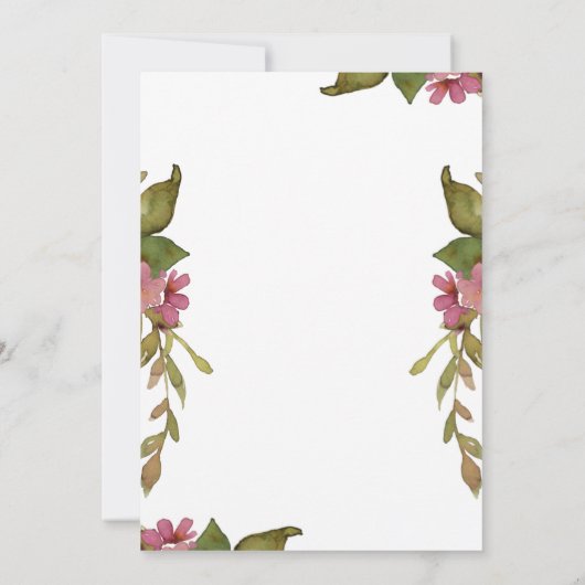  Floral en Greenery Foto Wedding Save The Date (Achterkant)