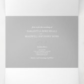 Floral en Greenery in één bruiloft Drieluik Uitnodiging (Binnenkant midden)