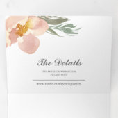 Floral en Greenery in één bruiloft Drieluik Uitnodiging (Binnenzijde eerst)