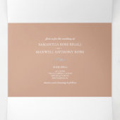 Floral en Greenery in één bruiloft Drieluik Uitnodiging (Binnenkant midden)