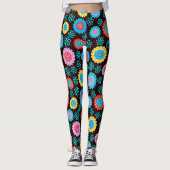 Floral en kleurrijke Leggings (Voorkant)