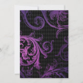 Floral en Lace Gothic Wedding Kaart (Achterkant)