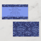 Floral en lint in blauw visitekaartje (Voorkant / Achterkant)