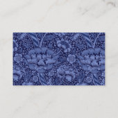 Floral en lint in blauw visitekaartje (Achterkant)