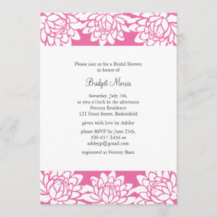 Floral en Modern Bridal Shower Kaart