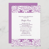 Floral en Modern Bridal Shower Kaart (Voorkant / Achterkant)