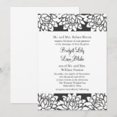 Floral en Modern Wedding Uitnodiging (Voorkant / Achterkant)