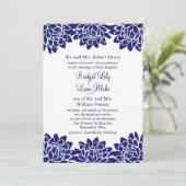 Floral en Modern Wedding Uitnodiging (Staand voorkant)