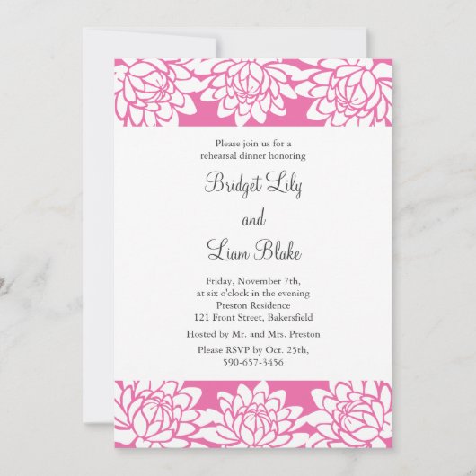 Floral en Moderne repetitie Kaart (Voorkant)