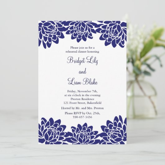 Floral en Moderne repetitie Kaart (Staand voorkant)