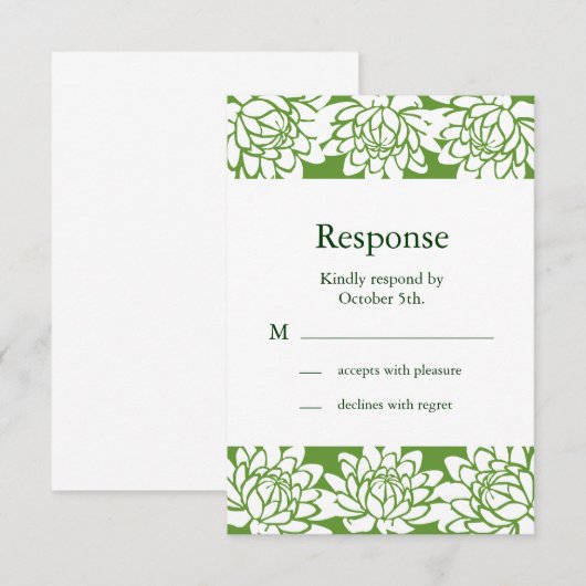 Floral en Moderne RSVP (Voorkant / Achterkant)