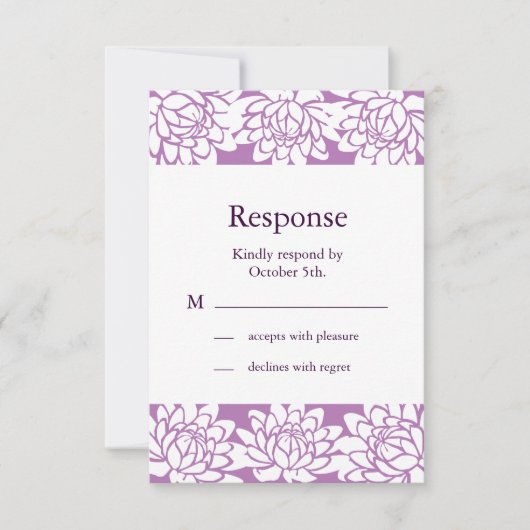 Floral en Moderne RSVP (Voorkant)