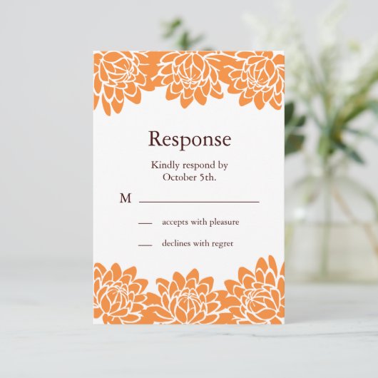 Floral en Moderne RSVP (Staand voorkant)