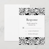 Floral en Moderne RSVP (Voorkant / Achterkant)
