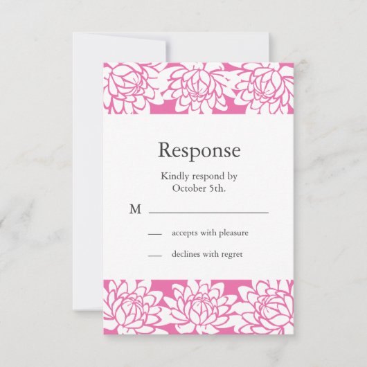 Floral en Moderne RSVP (Voorkant)