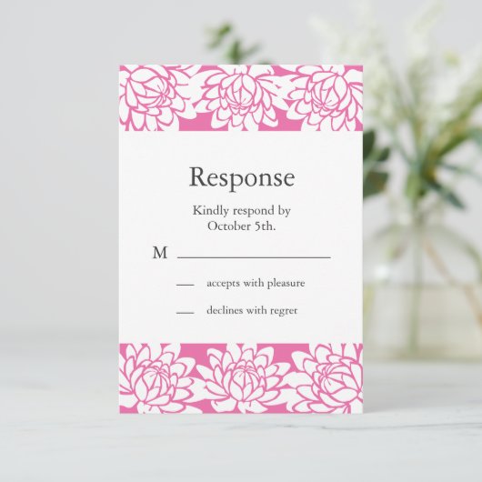 Floral en Moderne RSVP (Staand voorkant)
