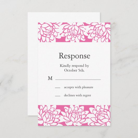 Floral en Moderne RSVP (Voorkant / Achterkant)