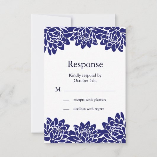 Floral en Moderne RSVP (Voorkant)