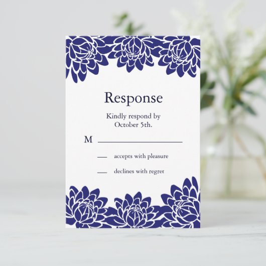 Floral en Moderne RSVP (Staand voorkant)