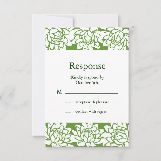 Floral en Moderne RSVP Kaartje (Voorkant)