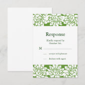 Floral en Moderne RSVP Kaartje (Voorkant / Achterkant)