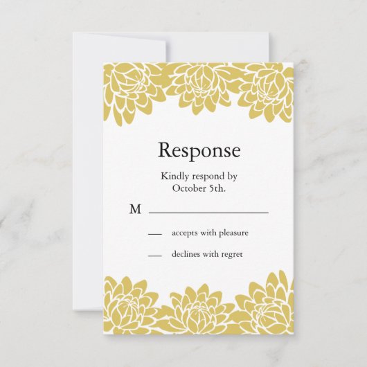 Floral en Moderne RSVP Kaartje (Voorkant)