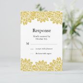 Floral en Moderne RSVP Kaartje (Staand voorkant)