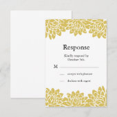 Floral en Moderne RSVP Kaartje (Voorkant / Achterkant)