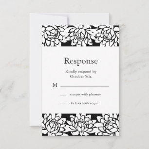 Floral en Moderne RSVP Kaartje