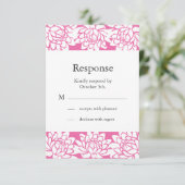 Floral en Moderne RSVP Kaartje (Staand voorkant)
