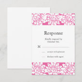 Floral en Moderne RSVP Kaartje (Voorkant / Achterkant)