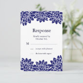 Floral en Moderne RSVP Kaartje (Staand voorkant)