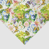 Floral en Monarch Weefselpapier Tissuepapier (Detail)