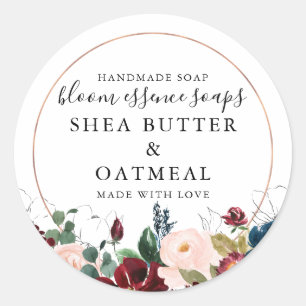 Floral en olie Zeeklikker Ronde Sticker